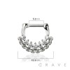 MULTI GEM CZ ROPE SEPTUM HINGED CLICKER